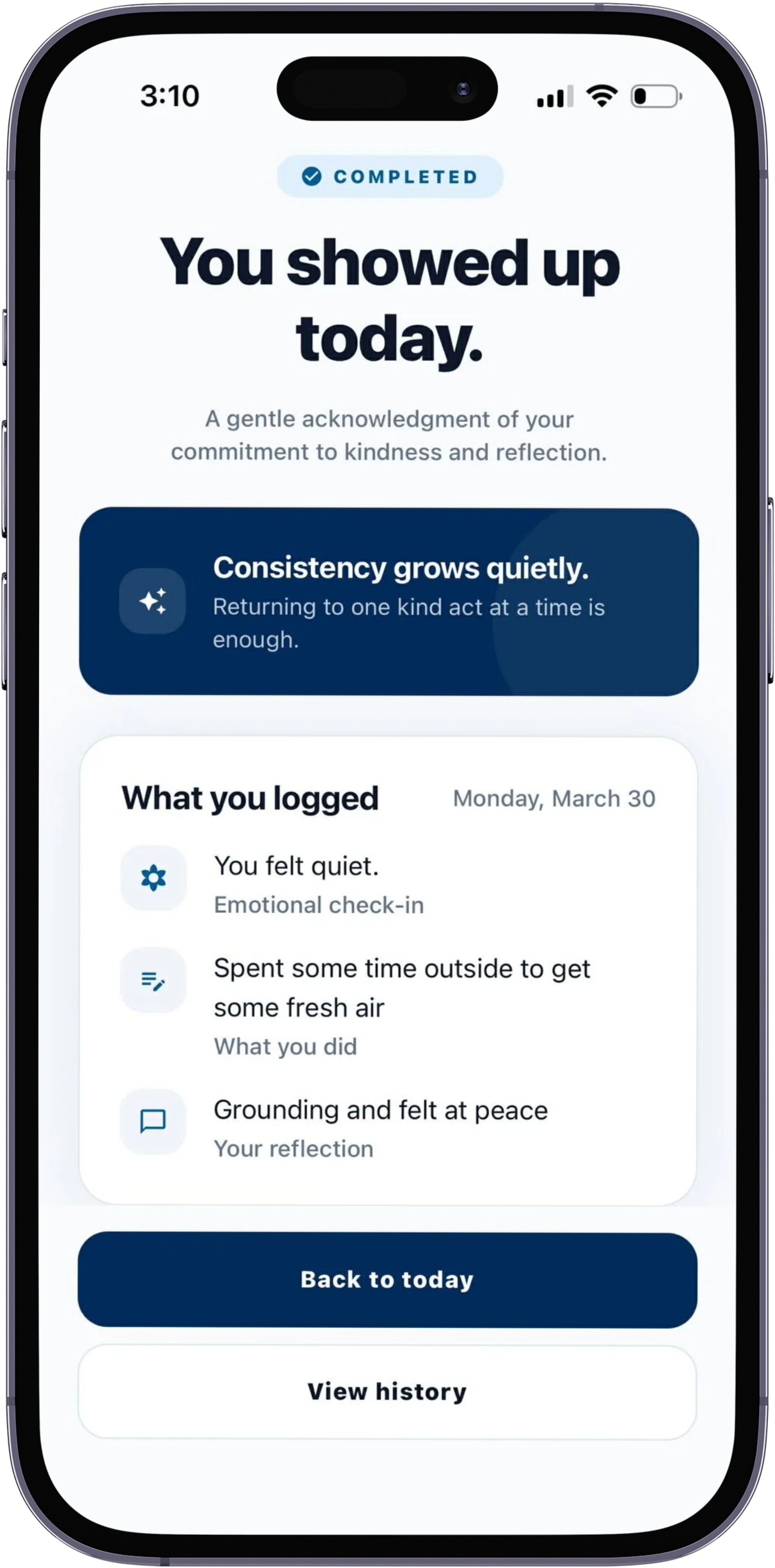 OneKind app screen mockup 4